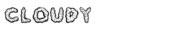 Cloudy font preview